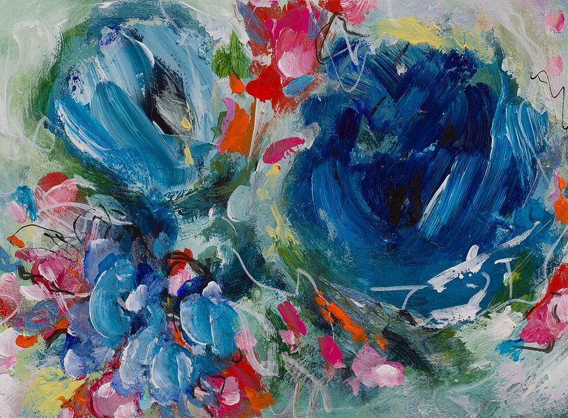 Hokuspokus, blauer Krokus - eine Wildblumenszene von QEIMOY