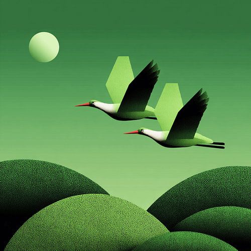 Flug über die Smaragdhügel von Karina Brouwer