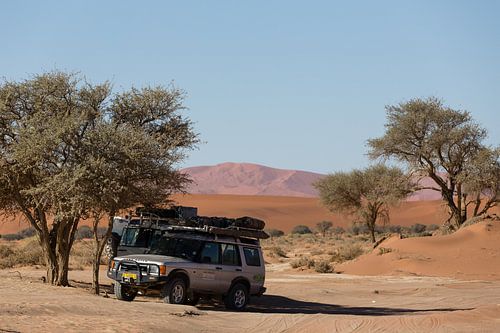 Expédition dans un paysage désertique