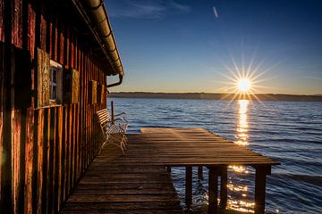 Sunrise at ths Ammersee van Andreas Müller