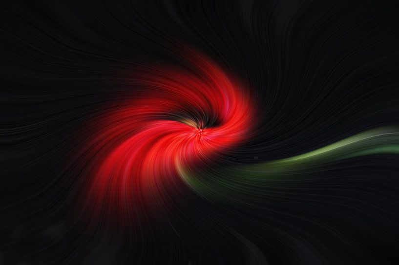 Abstract poppy blossom in twirl style by Angelika Beuck