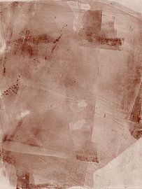 Terra en crème. Minimalistische abstracte kunst. Kalmte. van Dina Dankers