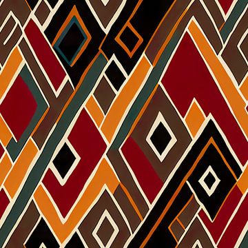 Abstract Navajo Aztec pattern #IX by Whale & Sons