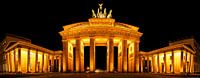 Panorama Brandenburger Tor Berlin bei Nacht. von Gijs de Kruijf Miniaturansicht