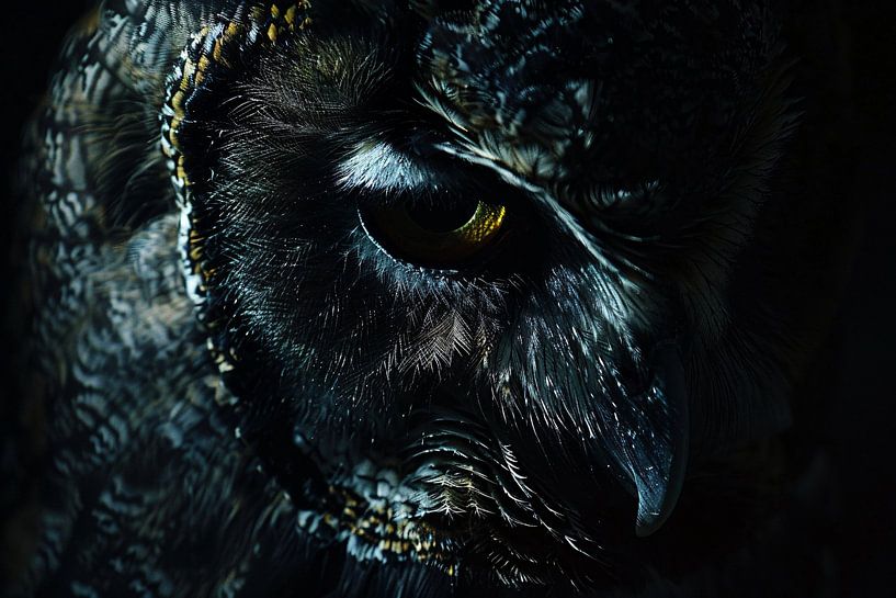 L'éclat mystique de l'œil d'un hibou par Art & Soul Creations