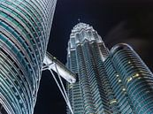 Petronas Towers in Kuala Lumpur by night by Shanti Hesse thumbnail