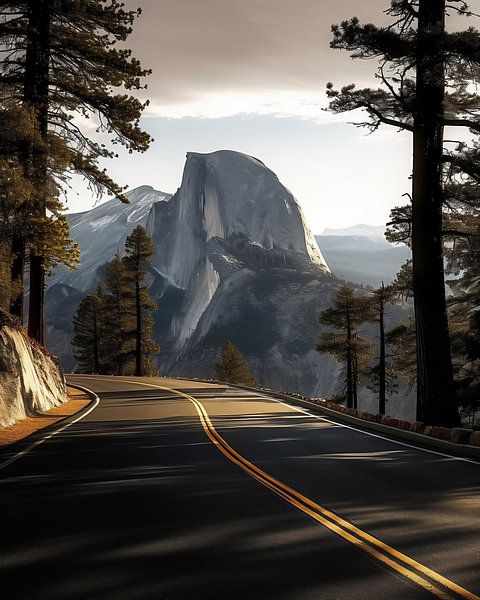 Glacier Point, majestätischer Half Dome von fernlichtsicht