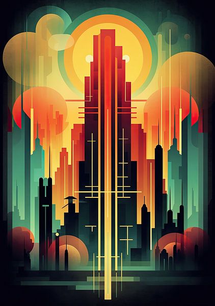 Art Deco Kunstdruck Poster Print Wall Art von Niklas Maximilian