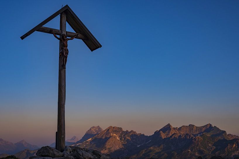 Mountain Cross at the Rappensee, Allgäu Alps by Walter G. Allgöwer