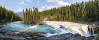 Panoramic view of Sunwapta Falls