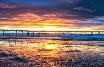 Orange and Purple Sunset by Joseph S Giacalone Photography
