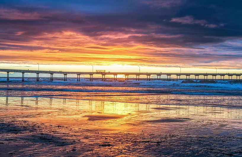 Orange and Purple Sunset by Joseph S Giacalone Photography
