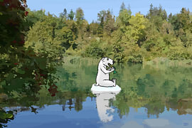 Letscht Summer, ar Aare sur Heubeere-Cartoons