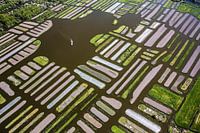 Luftaufnahme der Oosterdel-Inseln bei Broek op Langedijk