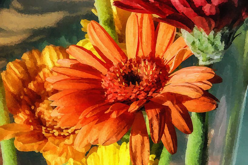 digi painted flowers 04 by Hans Levendig (lev&dig fotografie)