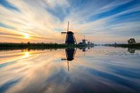 Sonnenaufgang bei den Windmühlen von Kinderdijk