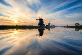 Sunrise at the windmills of Kinderdijk