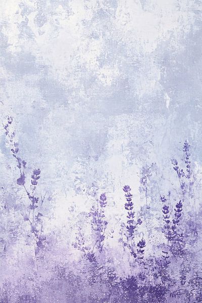 Lavendelblüten auf hellem Hintergrund von Imperial Art House