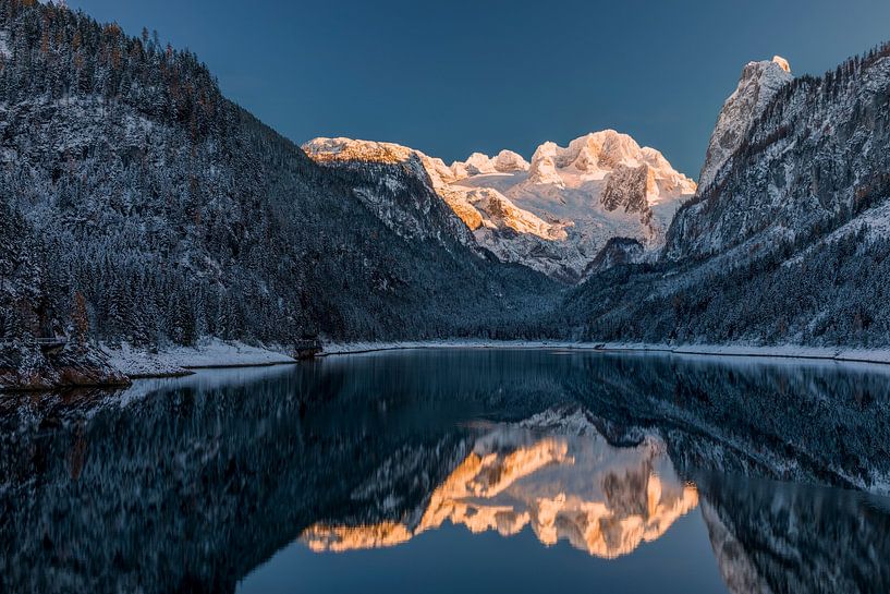 Alpenglühen am Dachstein von Dieter Meyrl