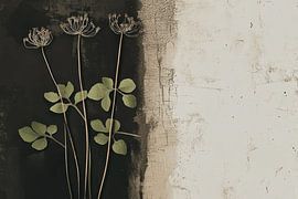 Botanical abstract in Japandi style by Japandi Art Studio