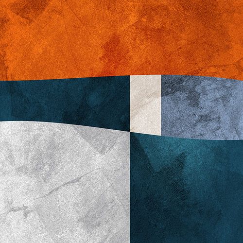 Moderne abstracte organische geometrische kleurschilderkunst