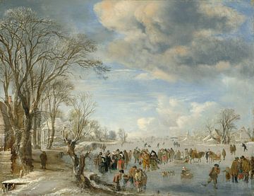 Aert van der Neer,Winter in Holland Skating Scene