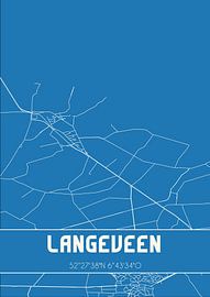 Blauwdruk | Landkaart | Langeveen (Overijssel) van Stad & Wand