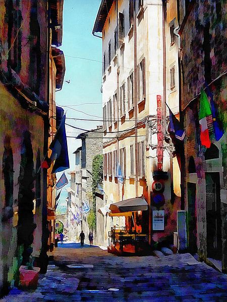 Light And Shadow In Cortona Tuscany by Dorothy Berry-Lound