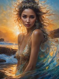 Meisje van water van Jolique Arte