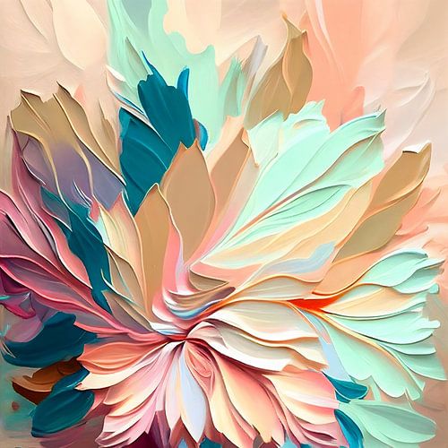 Abstrakte Pastellblume von Jacky