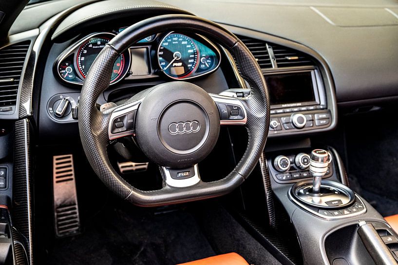 Audi R8 V10 Plus sports car interior by Sjoerd van der Wal Photography