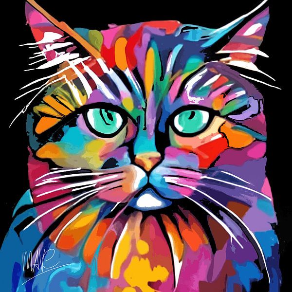 KAT, digital bunt gemalt und gezeichnet von MAVE