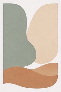 Minimal Neutral Abstract Wall Art for Modern Living Room
