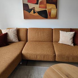 Customer photo: Abstract work in brown tones by Bert Nijholt, on canvas