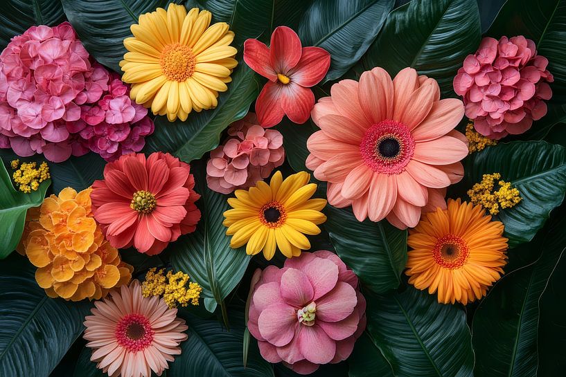 malerischen exotischen Blumen Hintergrund von Egon Zitter