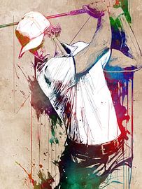 Joueur de golf sport #golf #sport sur JBJart Justyna Jaszke