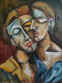 Ein kubistisches Porträt, inspiriert von Picasso