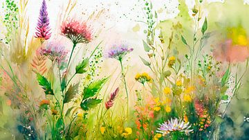 Sommerliche Wildblumen am Straßenrand -1 von Studio Pieternel