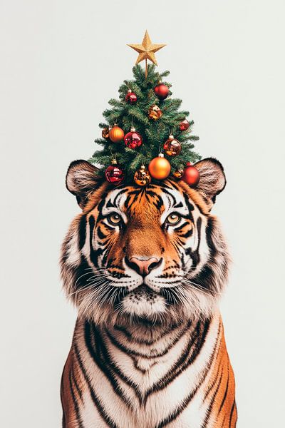 Weihnachtstiger von Poster Art Shop