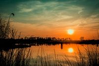Terborg, Achterhoek zonsondergang ijssel fotoposter of  wanddecoratie