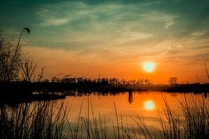 Terborg, Achterhoek Sonnenuntergang Eiscreme-Fotoposter oder Wanddekoration