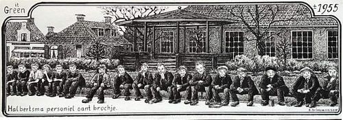 Lunchtime Halbertsma staff on It Green