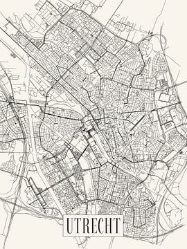 City map Utrecht - City - Light version - Utrecht Map by Locus Studio