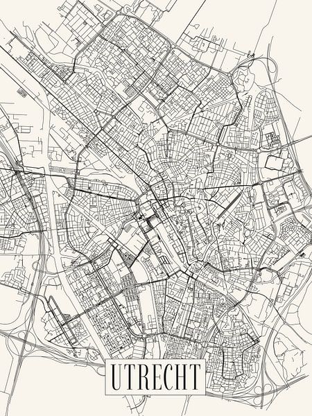 City map Utrecht - City - Light version - Utrecht Map by Locus Studio