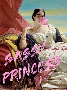 Sassy Princess - moderne kauwgombellenkunst van Mad Dog Art