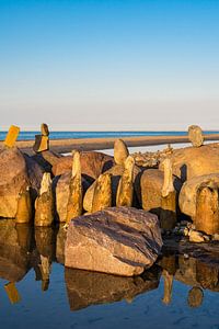 Buhnen an der Küste der Ostsee bei Kühlungsborn