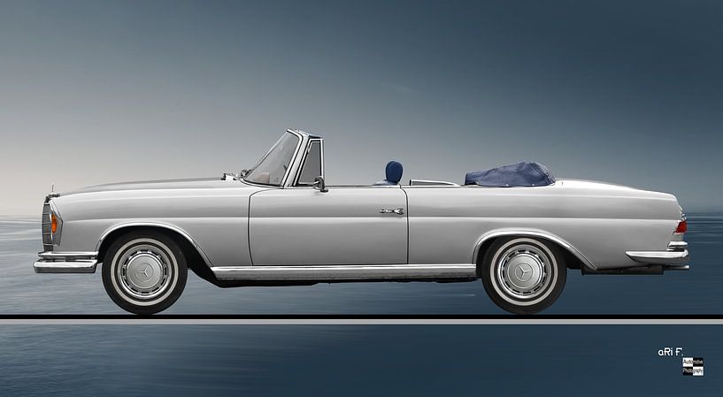Mercedes-Benz W 111 Cabriolet open-top in original colour by aRi F. Huber