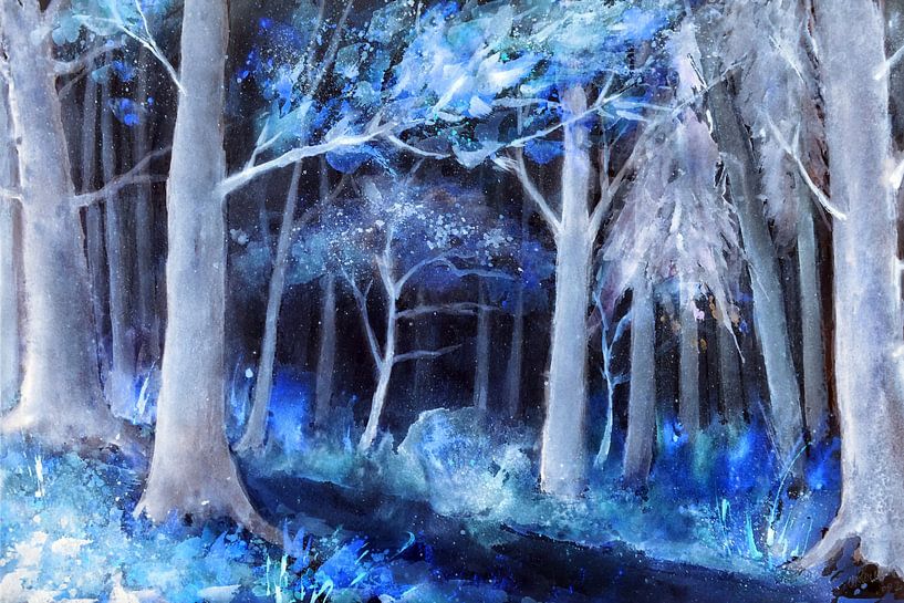 Blauer Wald von Christine Nöhmeier