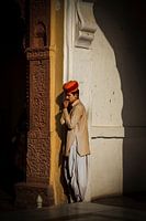 Poortwachter in een fort in Rajastan - India