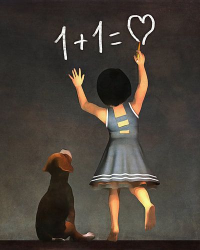 Kinderen Kunst: Amy leert Buddy wiskunde